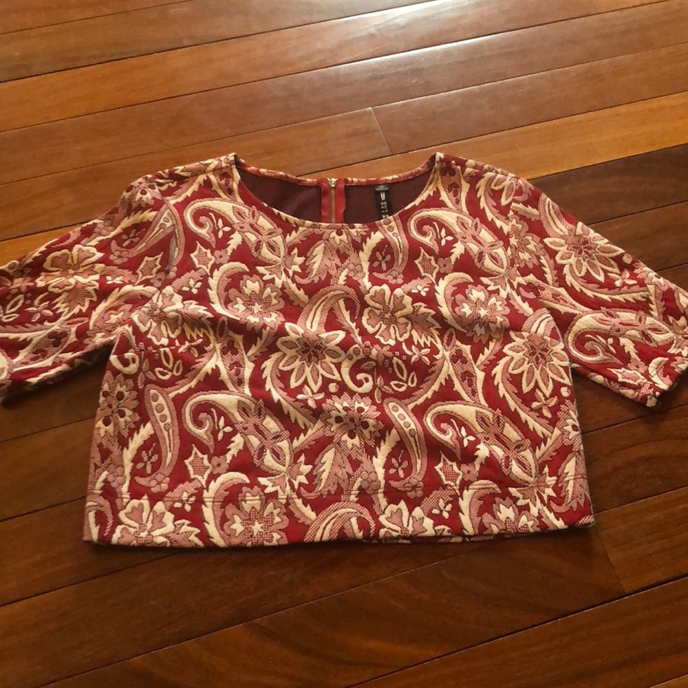 Design Lab patterned crop top